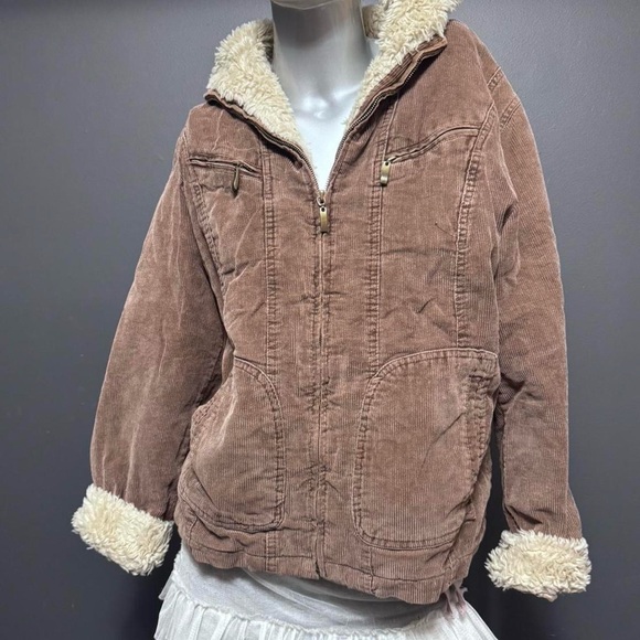 ❌SOLD❌ Y2K Brown Corduroy Lightweight Jacket - Picture 2 of 6